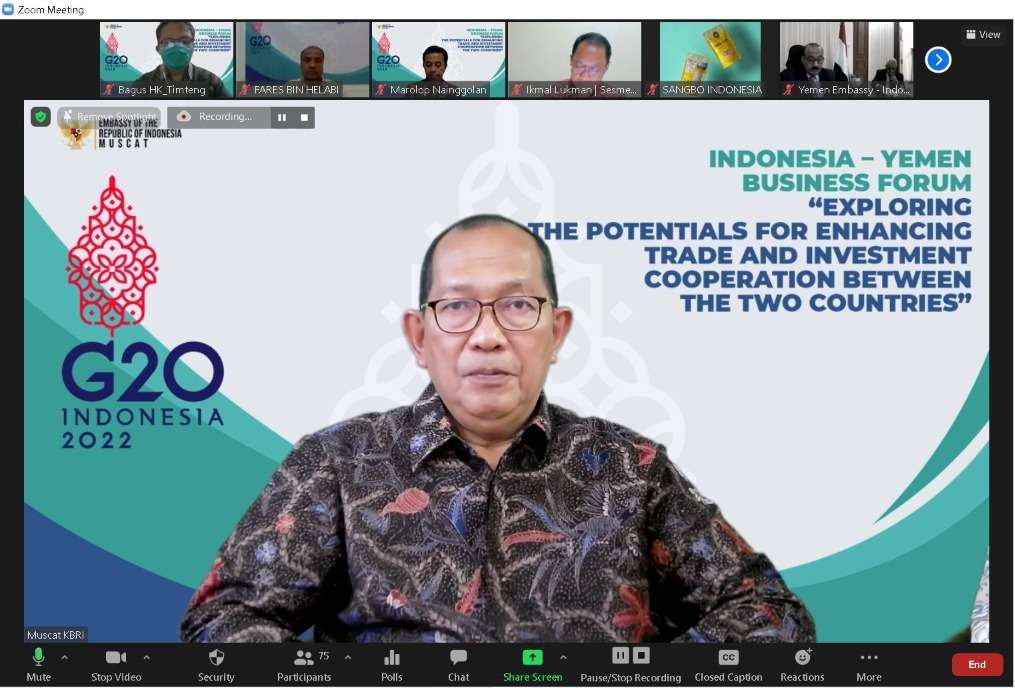 Tingkatkan Perdagangan Indonesia-Yaman