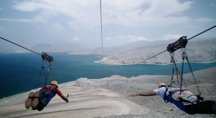 The new zip line in Musandam