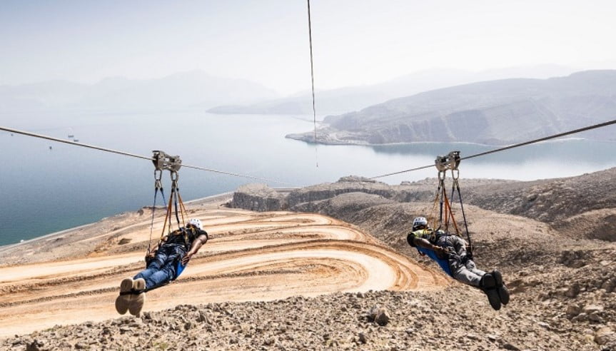 zip line in Musandam